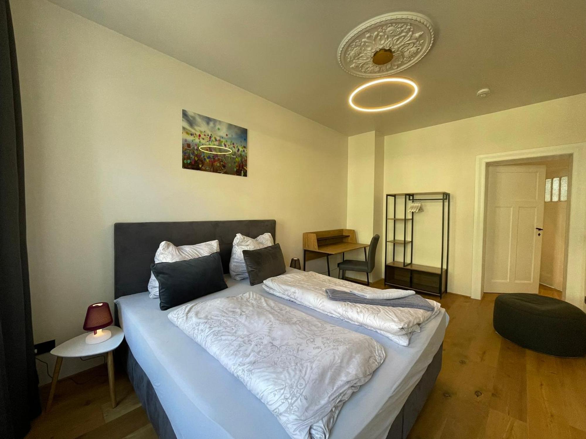 Soul-Apartment Balkon Privatparkplatz 2 Boxspringbetten 55Zoll Tv Wlan Leipzig Luaran gambar