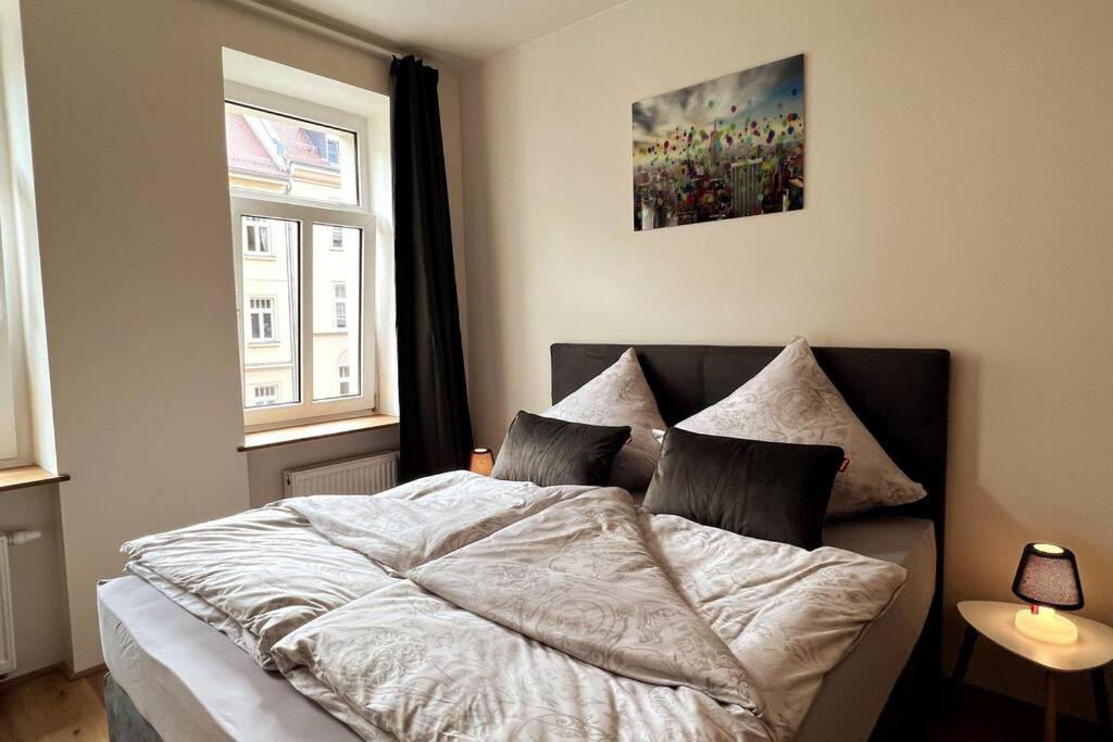 Soul-Apartment Balkon Privatparkplatz 2 Boxspringbetten 55Zoll Tv Wlan Leipzig Luaran gambar