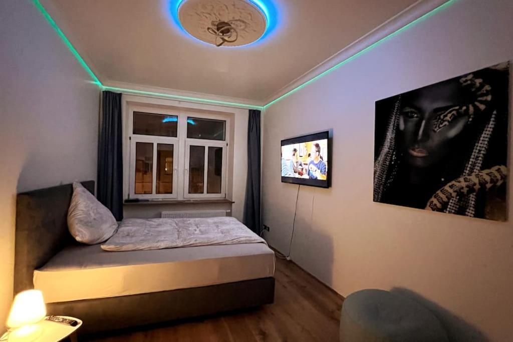 Soul-Apartment Balkon Privatparkplatz 2 Boxspringbetten 55Zoll Tv Wlan Leipzig Luaran gambar